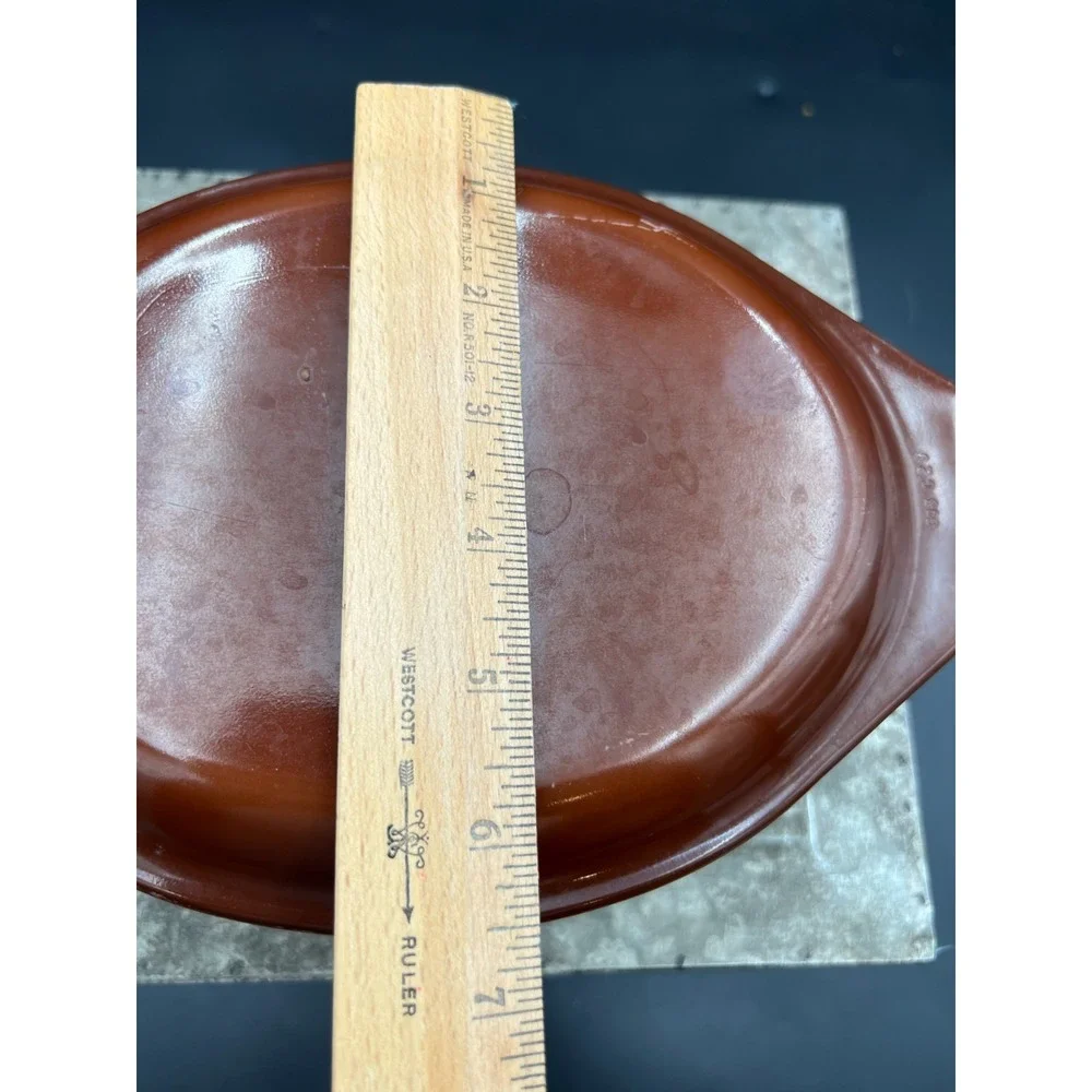 Vintage Pyrex Early American 1.5 Qt Casserole Dish 043 Brown Gold Eagle W/ Lid
